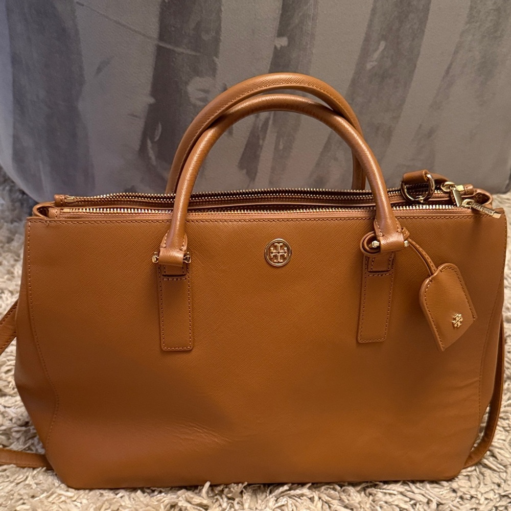 Tory Burch Brown Leather Satchel